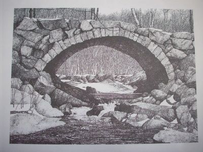 Stone Bridge Pen & Ink Print
